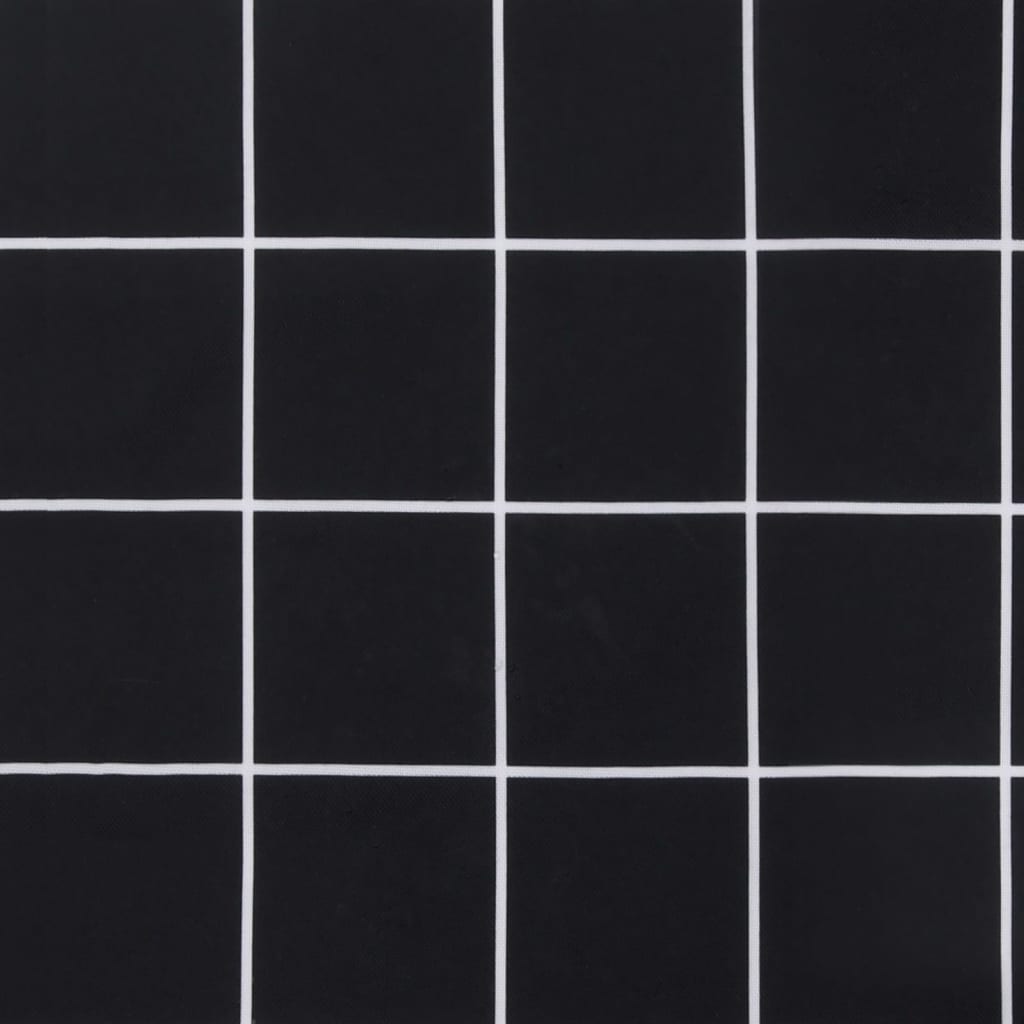 vidaXL aiapingi istmepadi, must ruudumuster, 120 x 50 x 7 cm, kangas