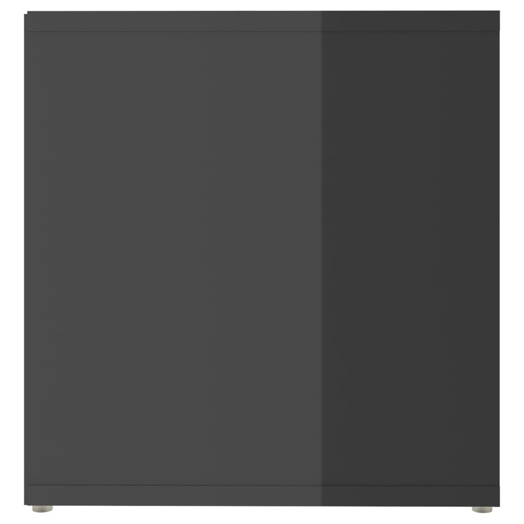 vidaXL telerikapid 2 tk, kõrgläige hall, 72x35x36,5 cm puitlaastplaat