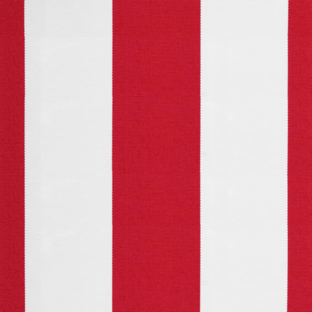 vidaXL varikatuse asenduskangas, punase ja valge triibuline, 5x3,5 m