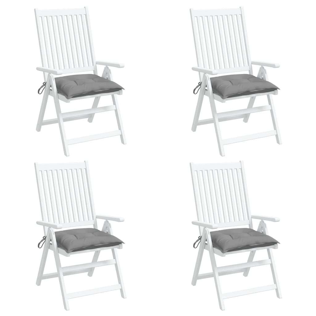 vidaXL tooli istmepadjad 4 tk, hall, 50 x 50 x 7 cm, kangas