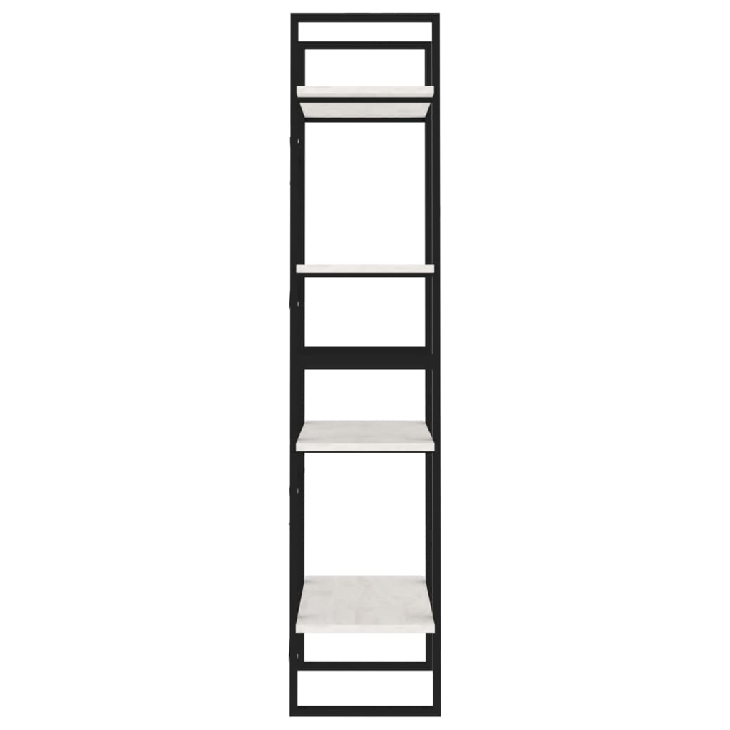 vidaXL 4-korruseline raamaturiiul, 60 x 30 x 140 cm, valge, männipuit