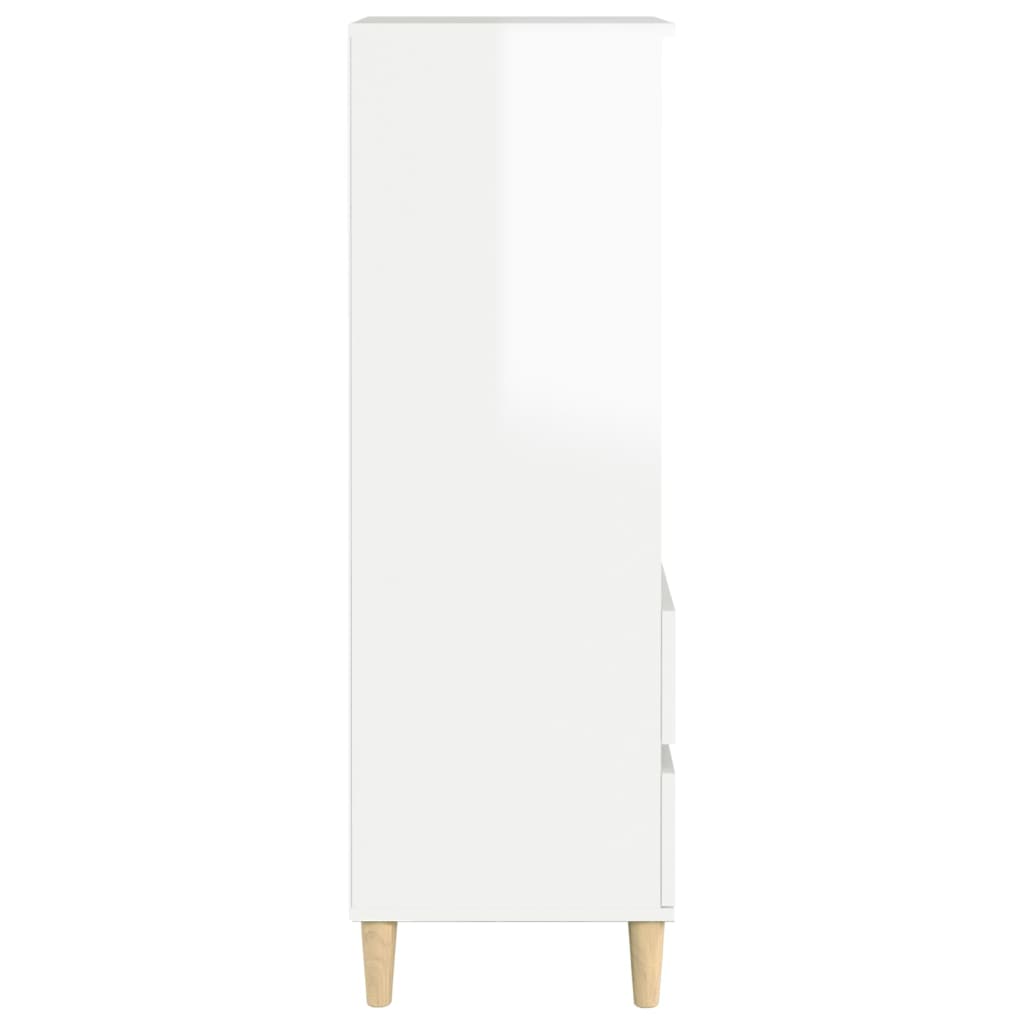 vidaXL kõrge kapp, kõrgläikega valge, 40 x 36 x 110 cm, tehispuit
