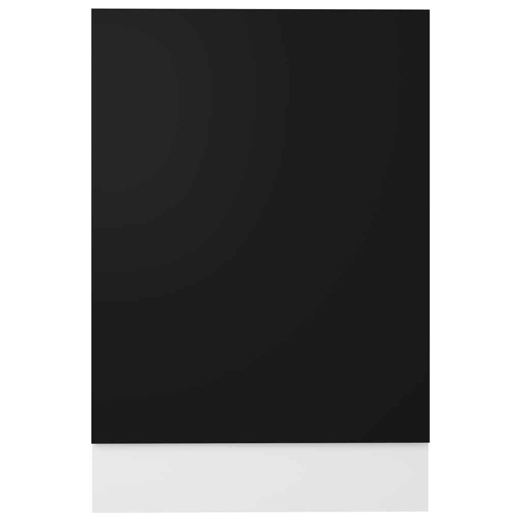 vidaXL nõudepesumasina paneel, must, 45 x 3 x 67 cm, puitlaastplaat