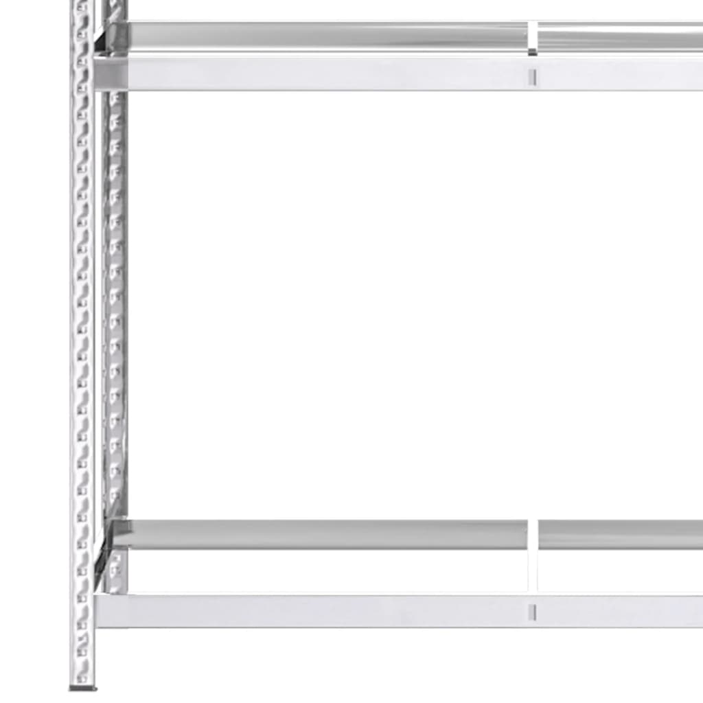 vidaXL 2-tasandiline rehviriiul, hõbedane, 110 x 40 x 180 cm, teras