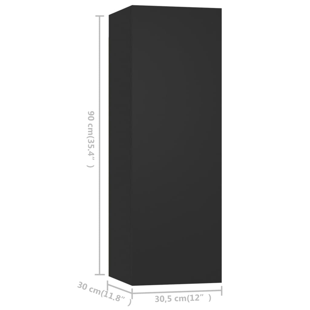 vidaXL 6-osaline telerikapikomplekt, must, puitlaastplaat