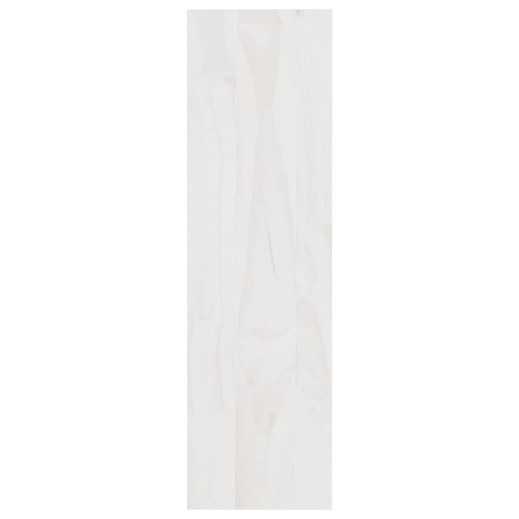 vidaXL raamaturiiul/ruumijagaja, valge, 100x30x103 cm, täismännipuit