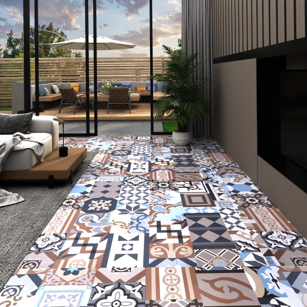 vidaXL iseliimuvad põrandaplaadid 20 tk, PVC, 1,86 m², mono muster