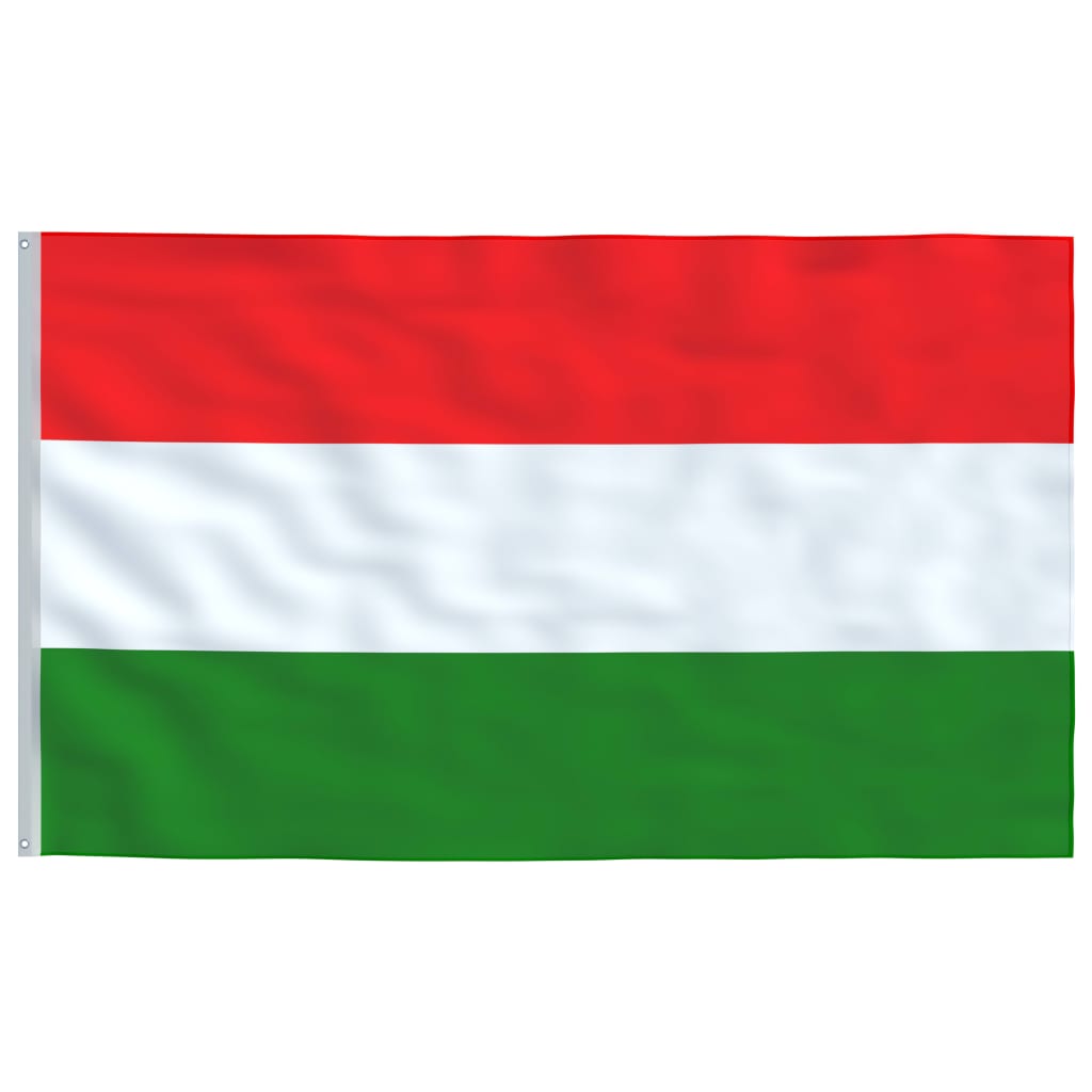 vidaXL Ungari lipp ja lipumast, alumiinium, 6,2 m