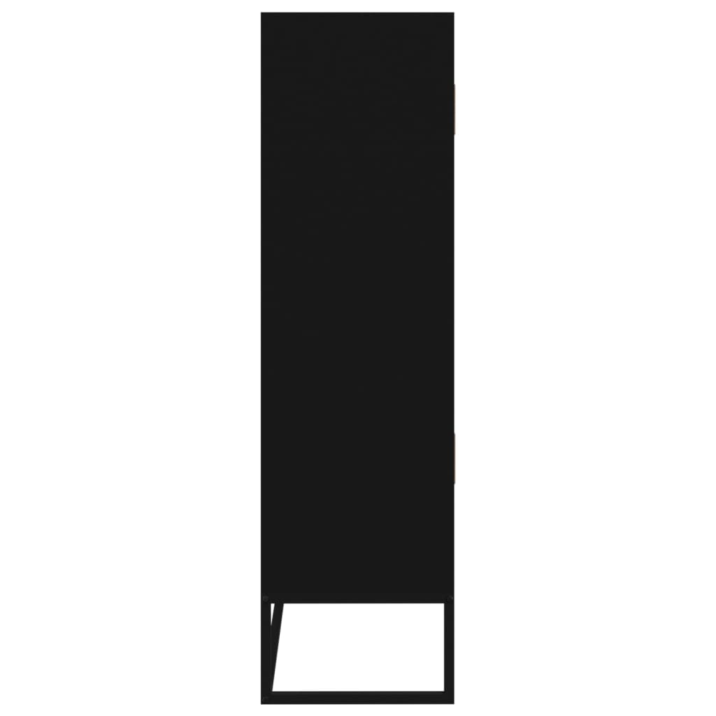 vidaXL kõrge kapp, must, 70 x 35 x 125 cm, tehispuit