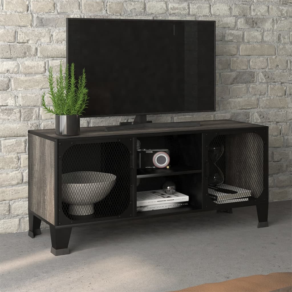 vidaXL TV-kapp, hall, 105x36x47 cm, metall ja MDF