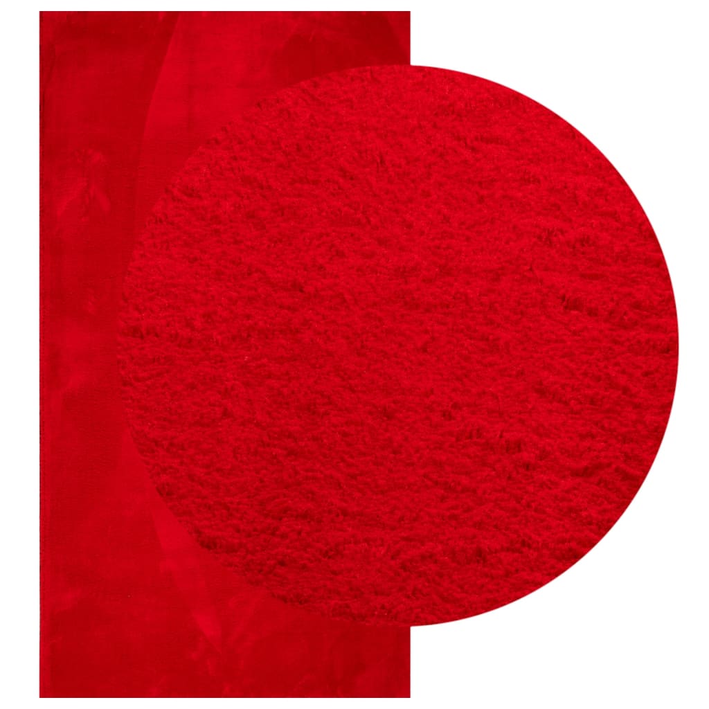 vidaXL vaip "HUARTE", lühikese narmaga, pehme, pestav, punane,60x110cm