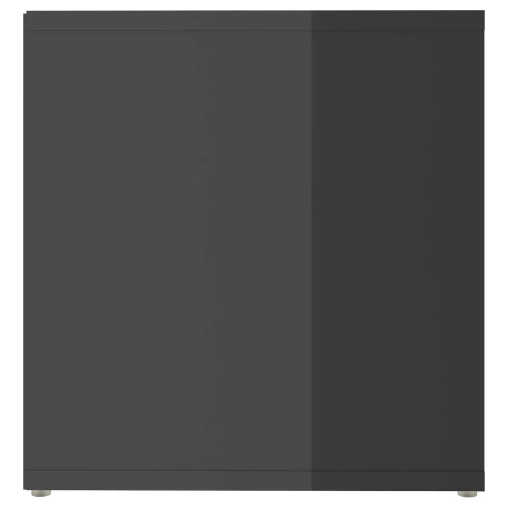 vidaXL telerikapp, kõrgläikega hall, 72x35x36,5 cm, puitlaastplaat