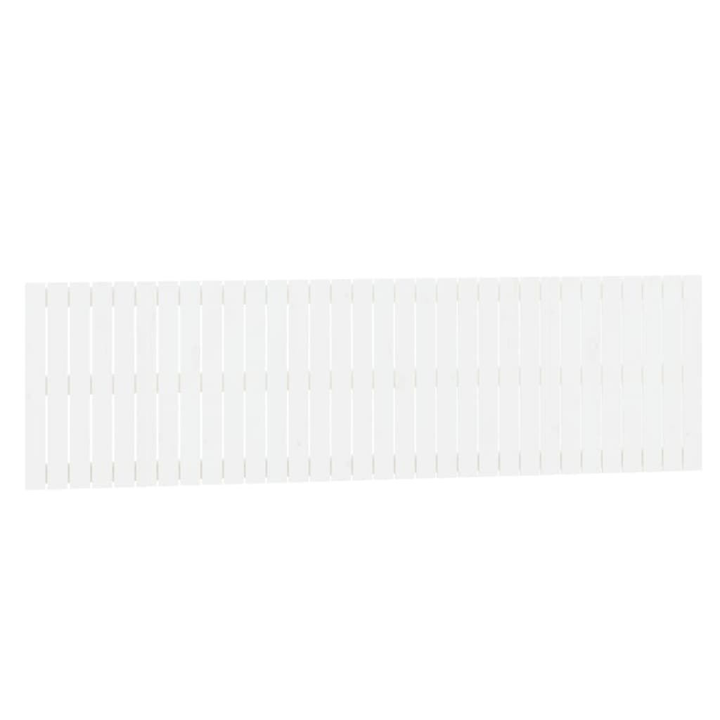 vidaXL seinale kinnitatav voodipeats, valge, 204x3x60 cm, männipuit