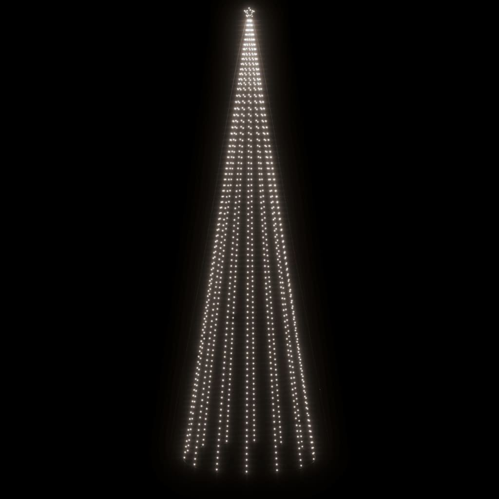 vidaXL koonusekujuline jõulupuu, külm valge, 1134 LEDi, 230 x 800 cm