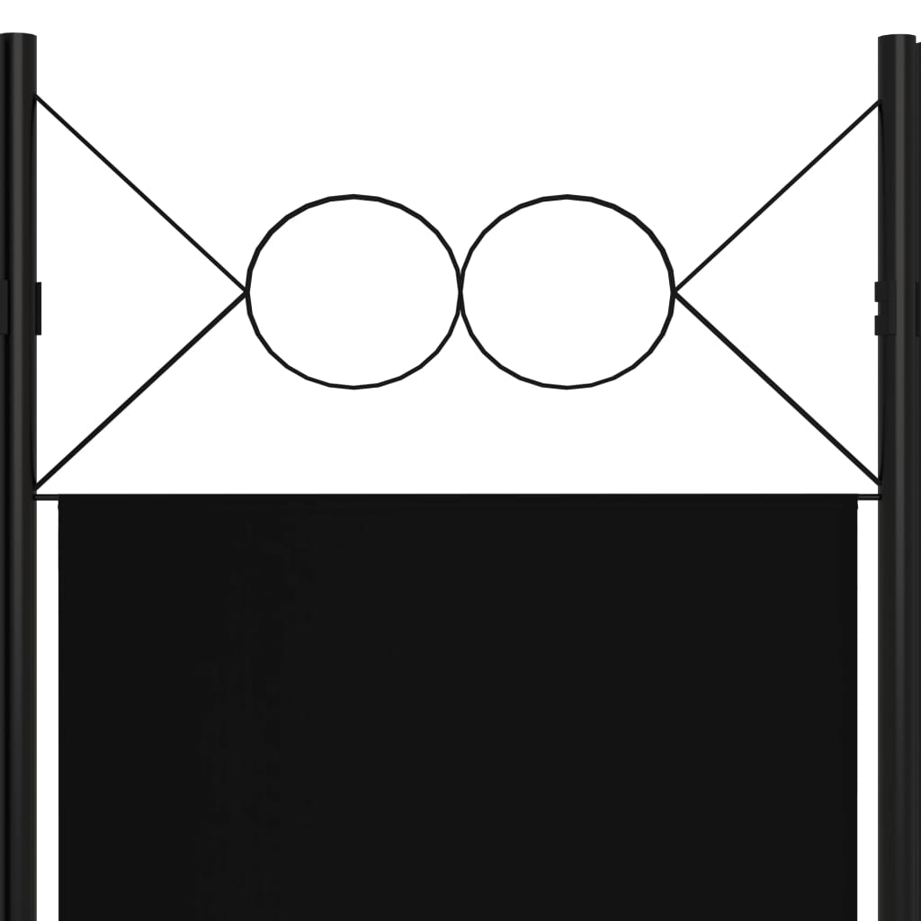 vidaXL 4 paneeliga ruumijagaja, must, 160 x 180 cm
