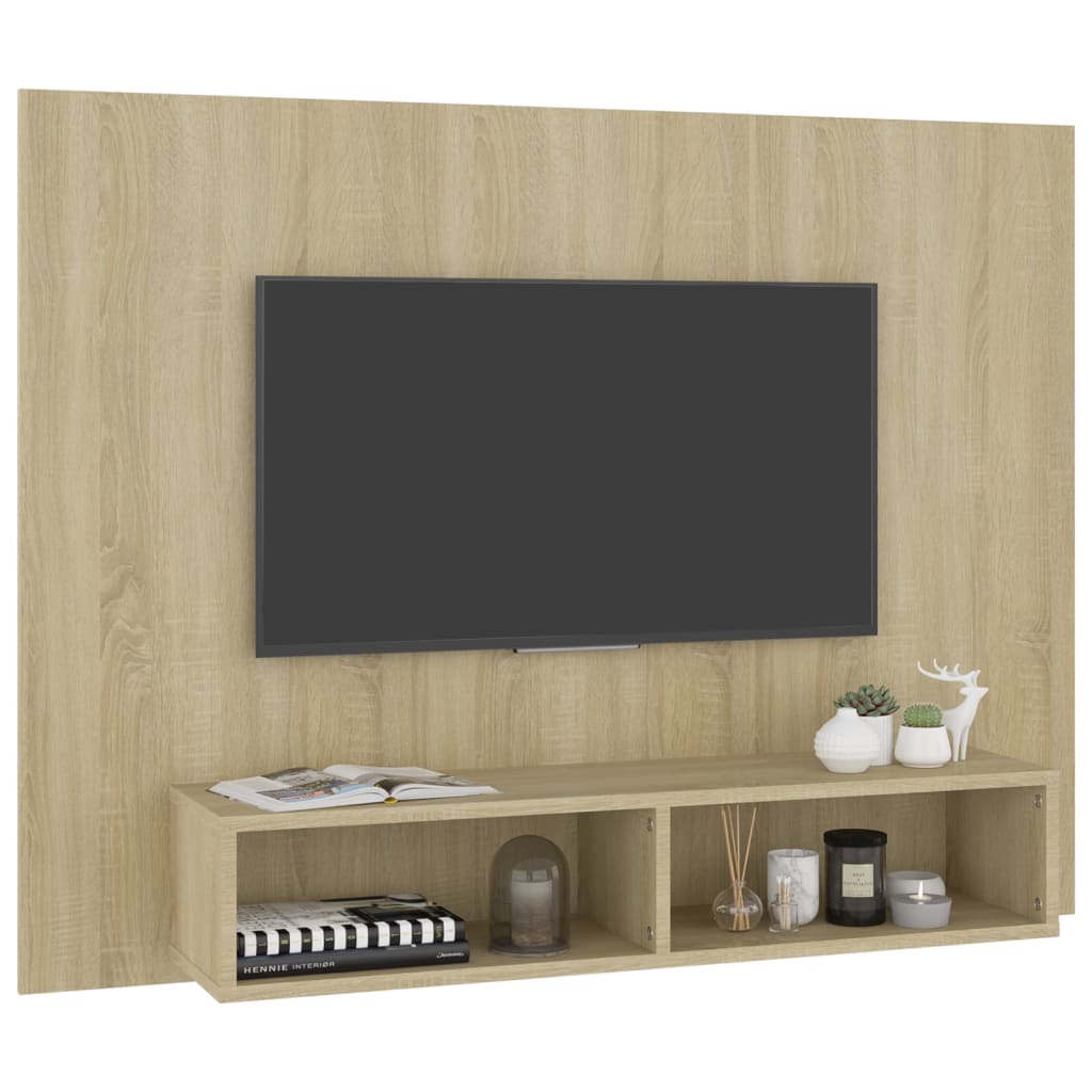 vidaXL TV-seinakapp, Sonoma tamm, 120x23,5x90 cm, puitlaastplaat
