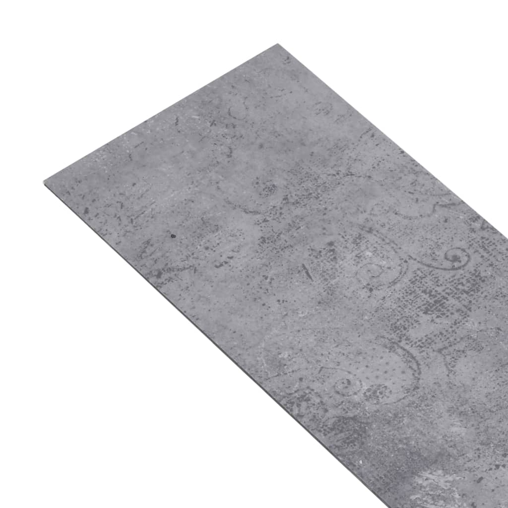 vidaXL PVC-st põrandaplaadid, 4,46 m² 3 mm, iseliimuv, tsementhall