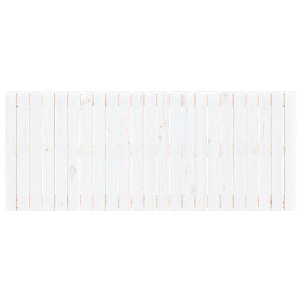vidaXL seinale kinnitatav voodipeats, valge, 147x3x60 cm, männipuit