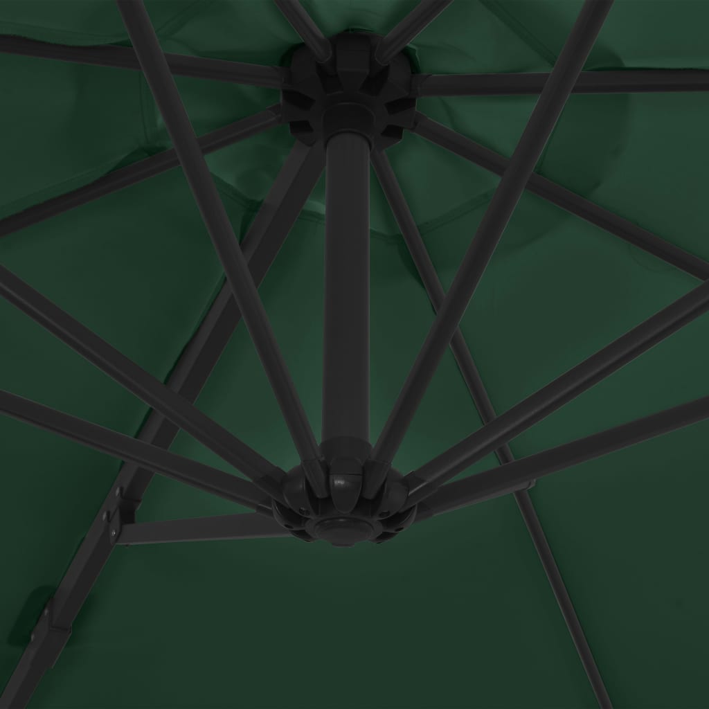 vidaXL konsooldisainiga päikesevari, teraspost, roheline, 300 cm