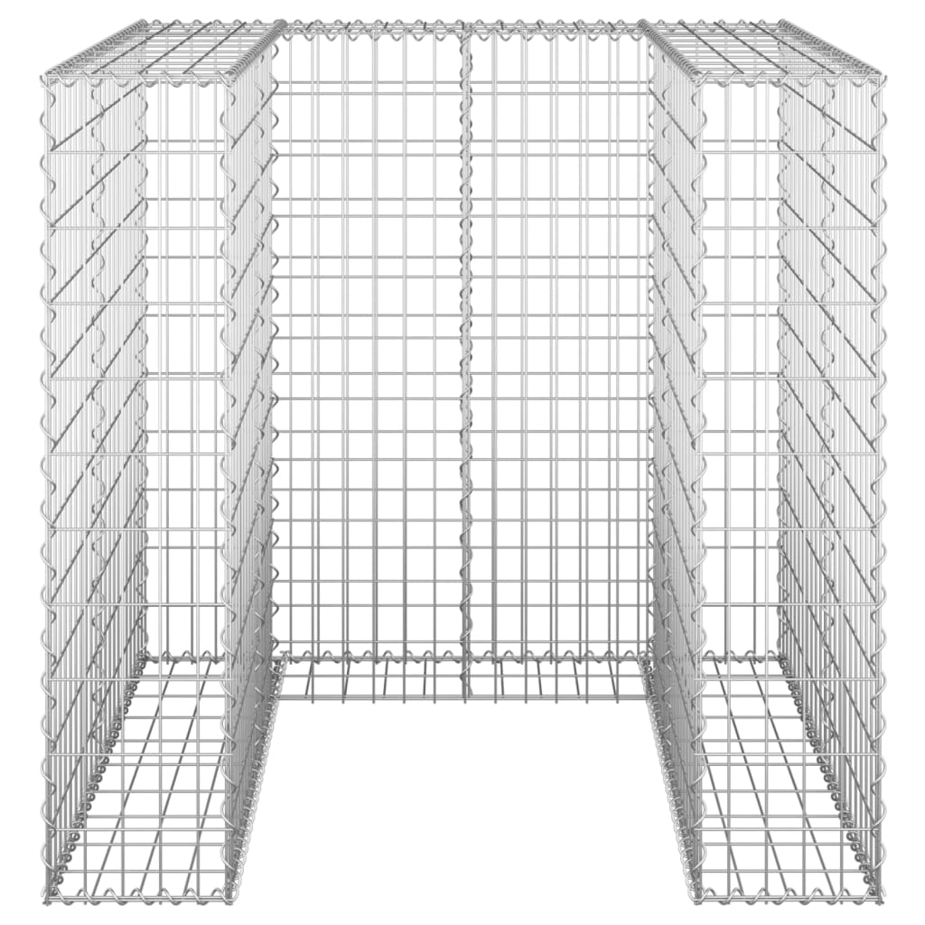 vidaXL gabioonsein prügikastile, tsingitud teras, 110x100x110 cm