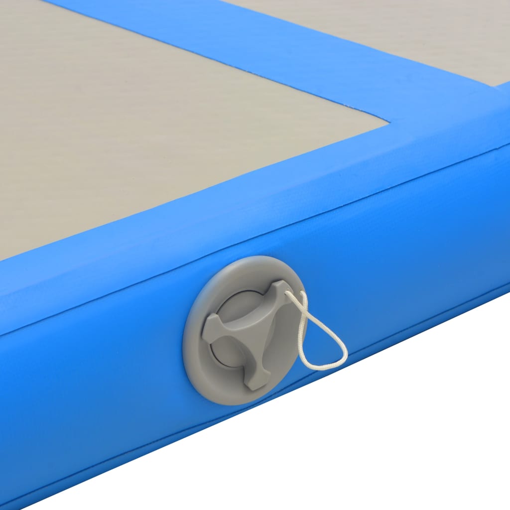 vidaXL täispumbatav võimlemismatt pumbaga 600 x 100 x 10 cm PVC sinine