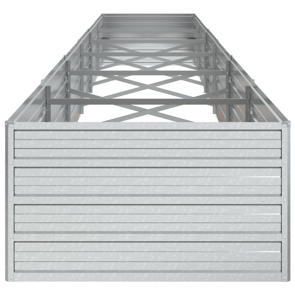 vidaXL peenrakast, 480 x 80 x 45 cm, tsingitud teras, hõbedane
