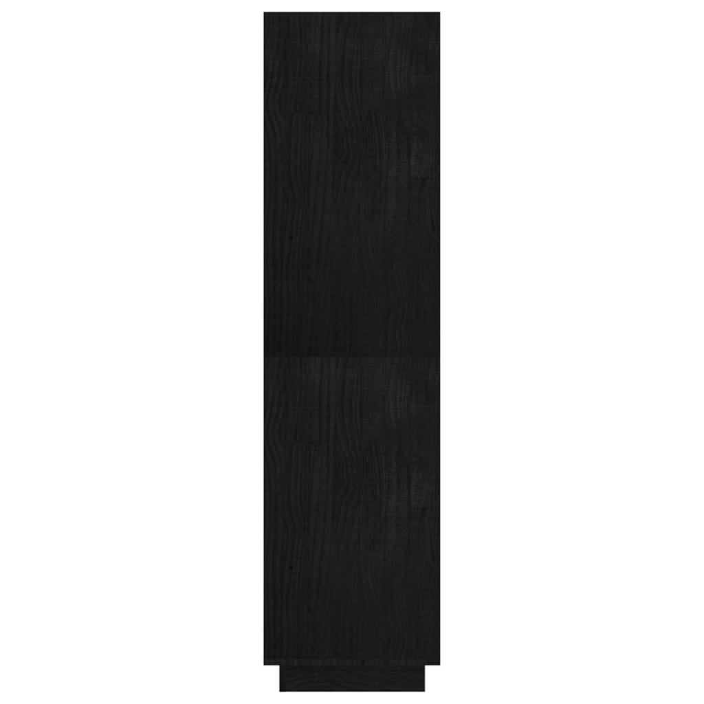 vidaXL raamaturiiul/ruumijagaja, must, 80x35x135 cm, täismännipuit