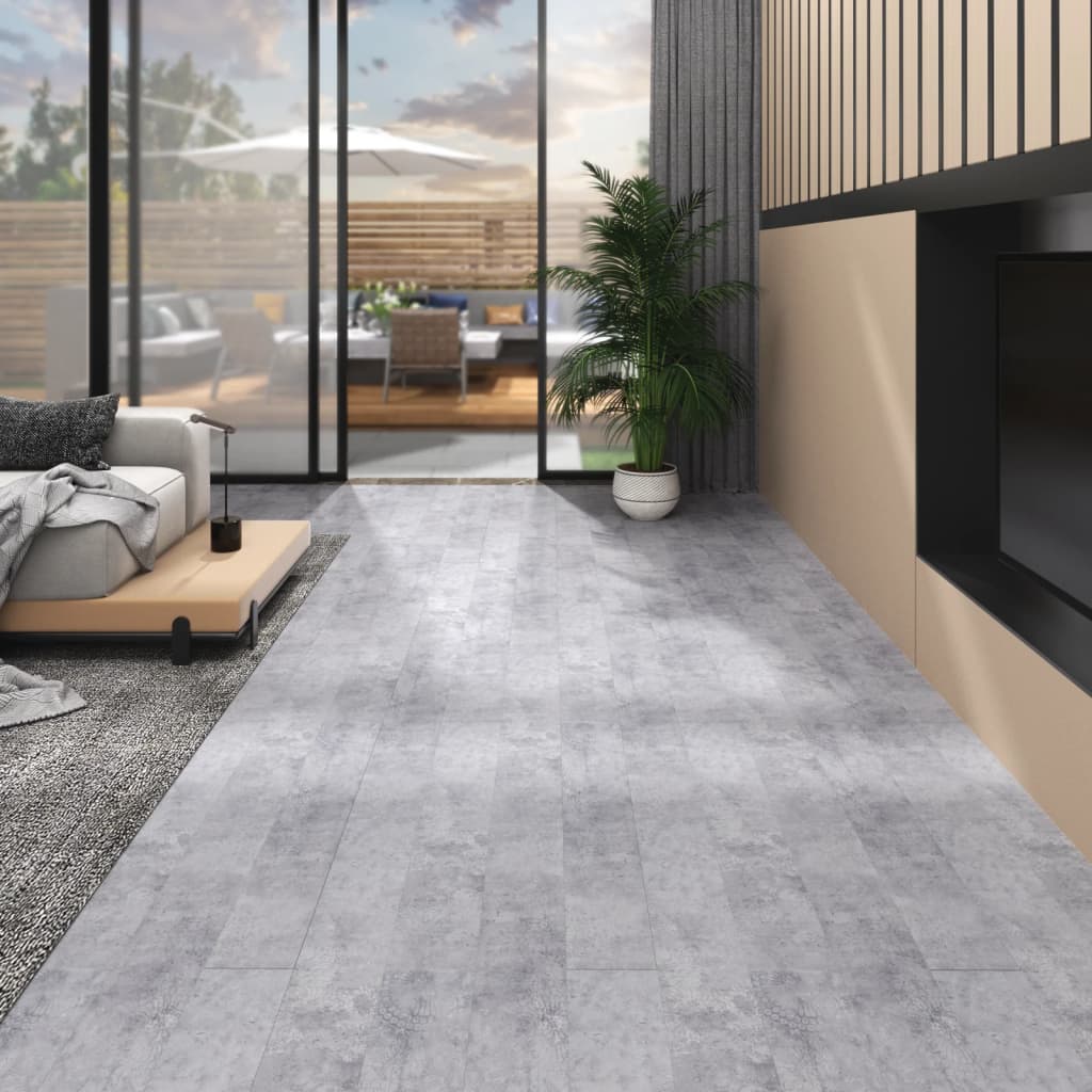 vidaXL mitte iseliimuvad PVC-põrandaplaadid 5,26 m², 2 mm, tsementhall