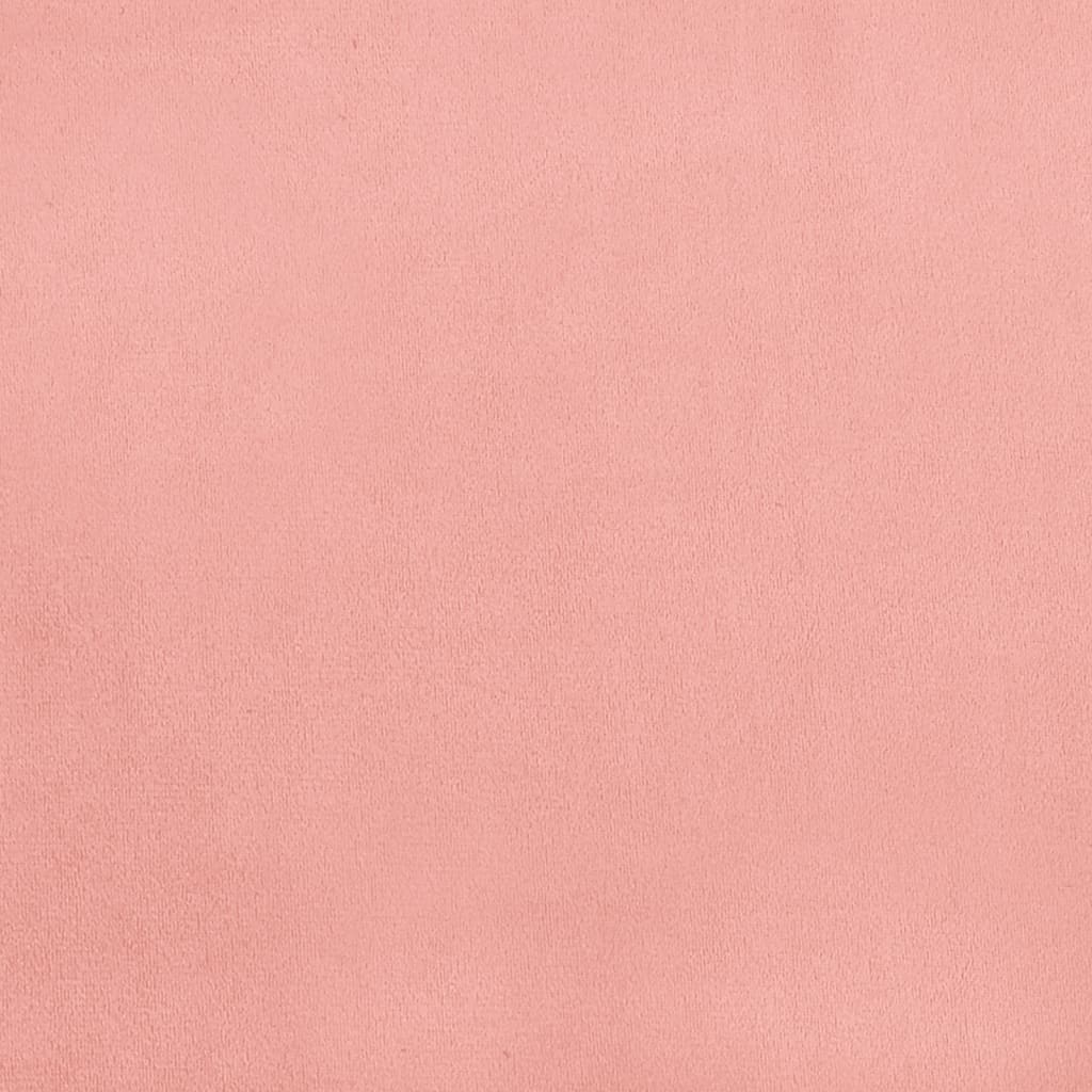 vidaXL kontinentaalvoodi, roosa, 90x190 cm, samet