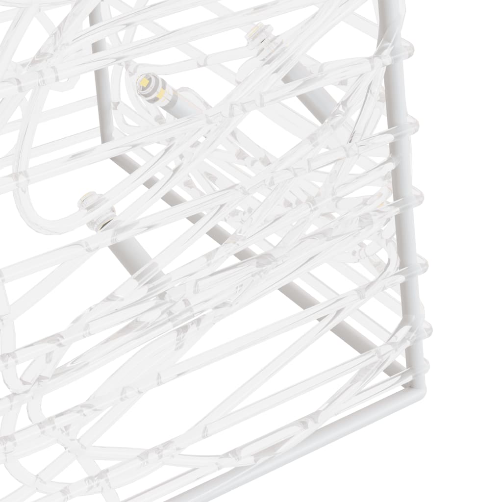 vidaXL akrüülist dekoratiivne valguskoonus, LED-tuli, soe valge, 90 cm