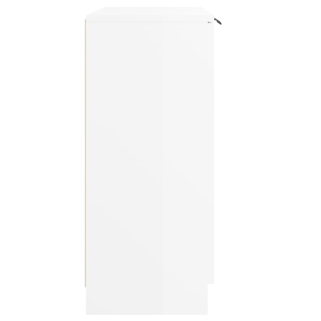 vidaXL puhvetkapp, kõrgläikega, valge, 60x30x70 cm tehispuit