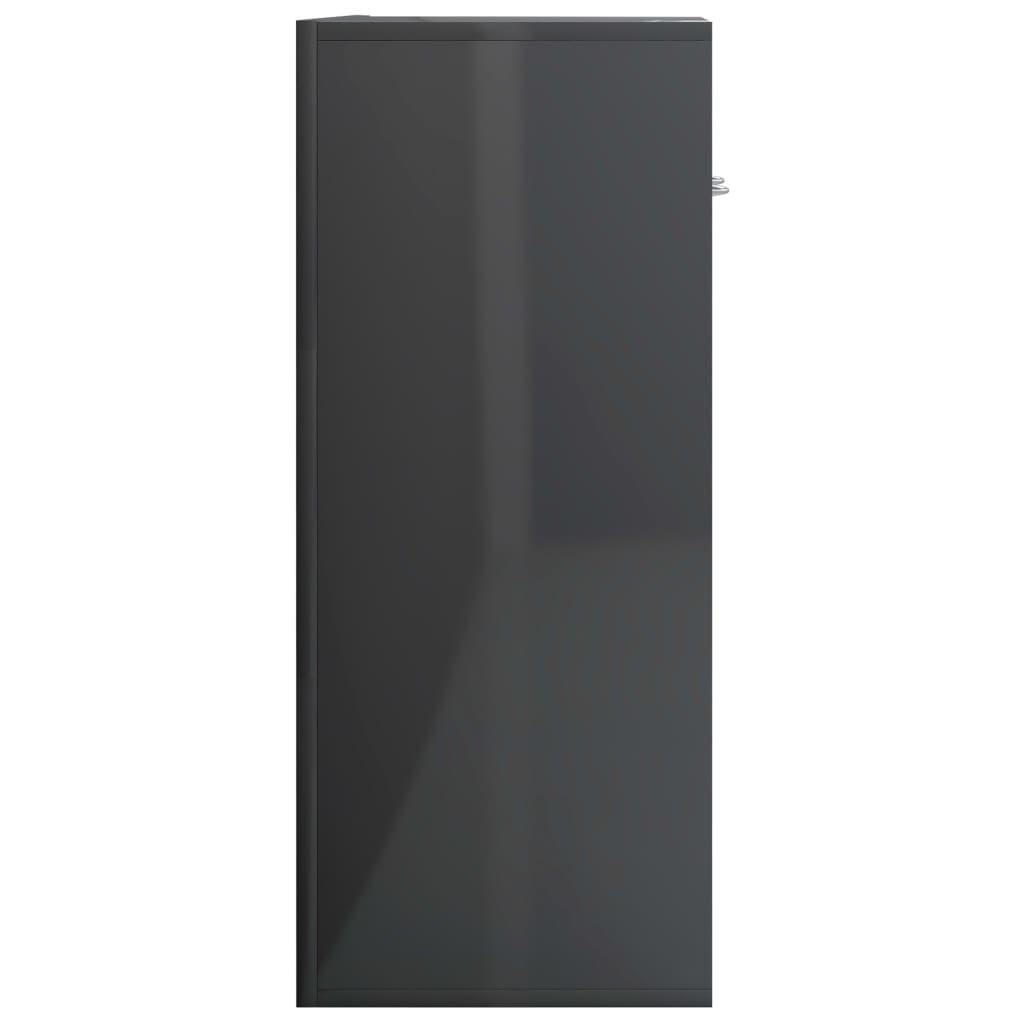 vidaXL puhvetkapp kõrgläikega hall 60 x 30 x 75 cm, puitlaastplaat