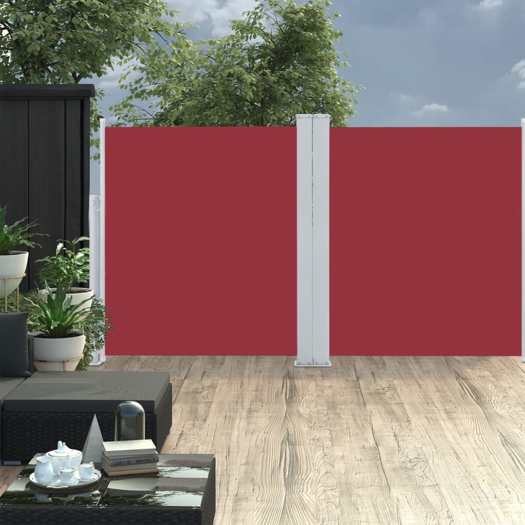 vidaXL lahtitõmmatav külgsein 170 x 600 cm punane