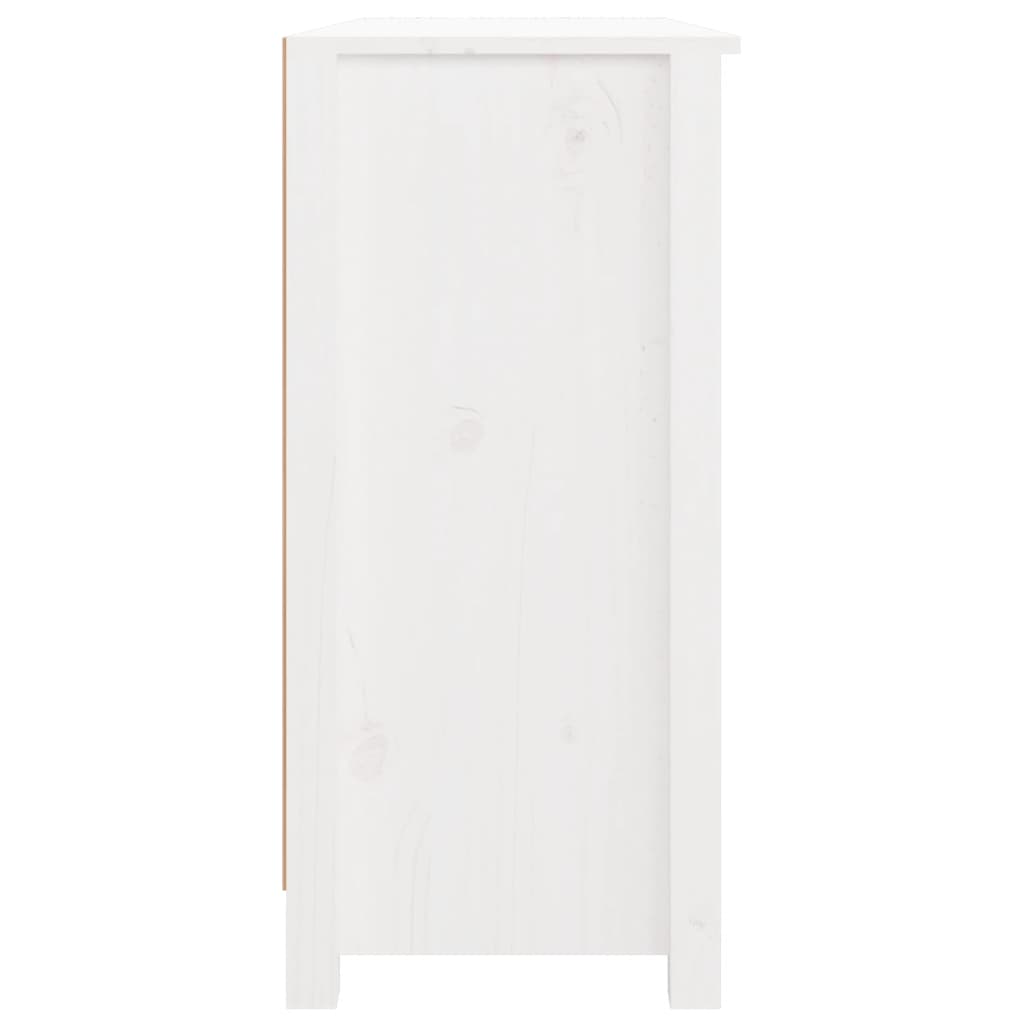 vidaXL puhvetkapp, valge, 100 x 35 x 74cm, täismännipuit