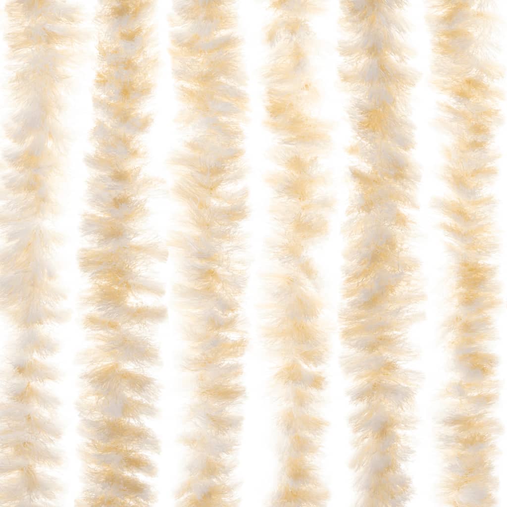 vidaXL putukakardin, beež ja valge, 100 x 200 cm, šenill