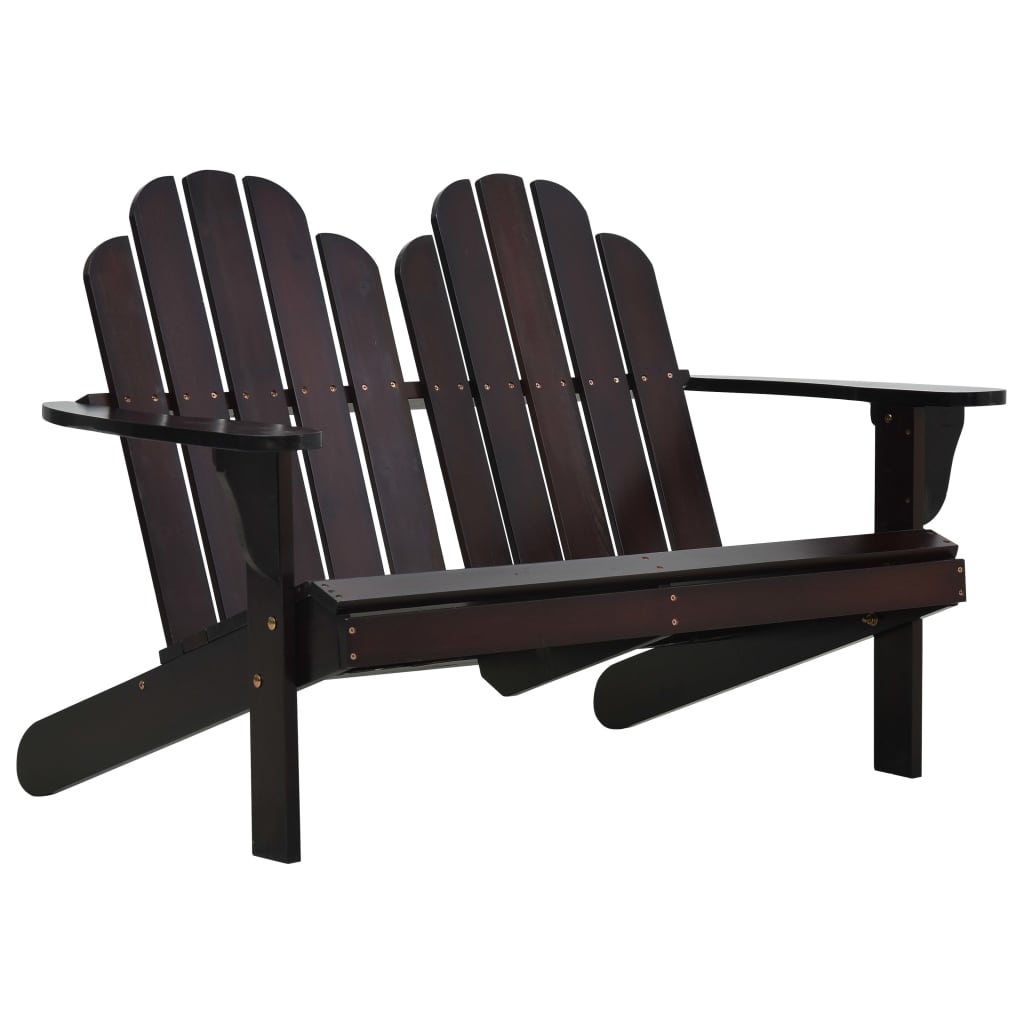 vidaXL kahekohaline Adirondacki tool, puidust, pruun