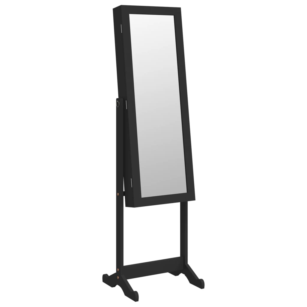 vidaXL ehetekapp peegli ja LED-valgustusega, eraldiseisev, must