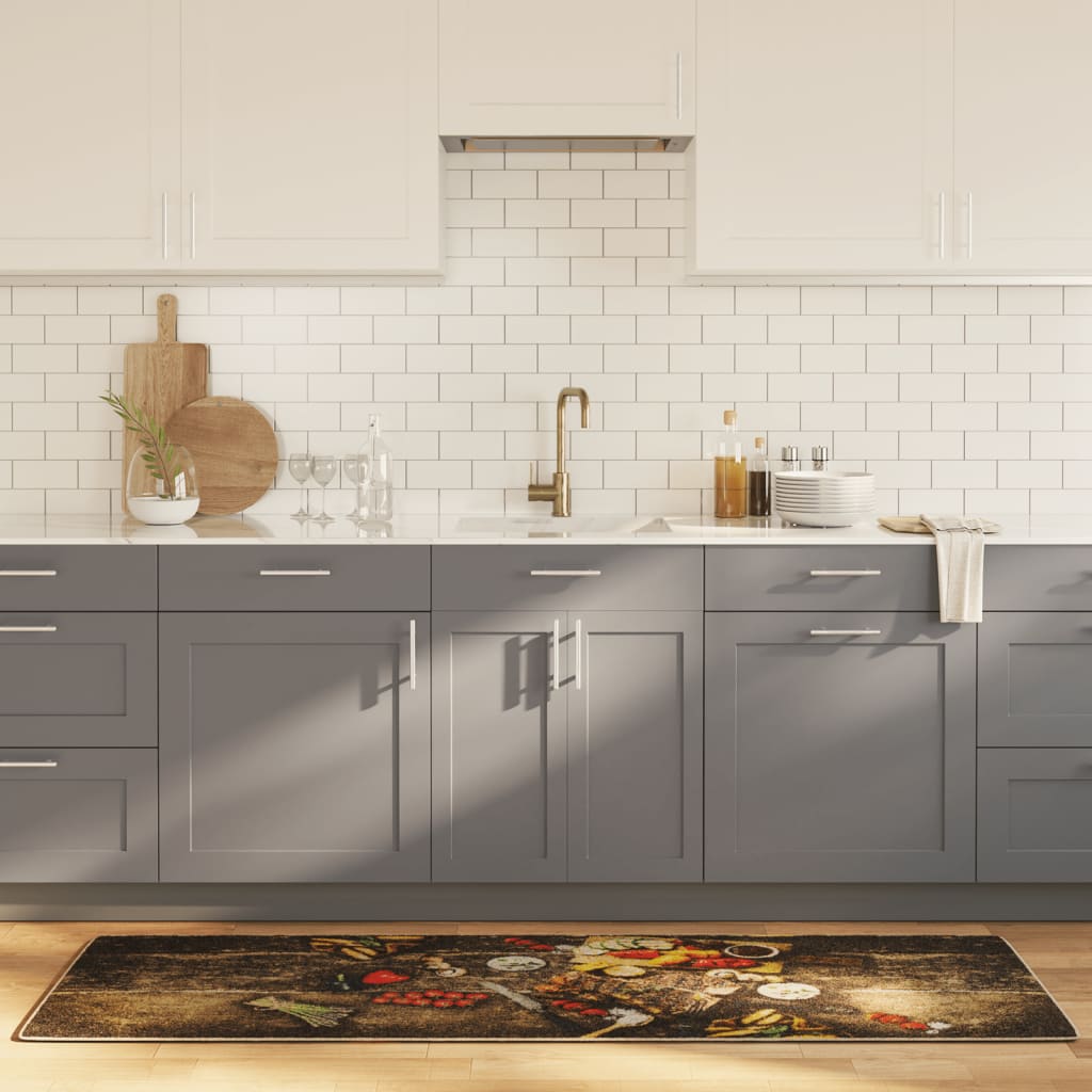vidaXL köögivaip, mitmevärviline, 60 x 180 cm, pestav, libisemiskindel