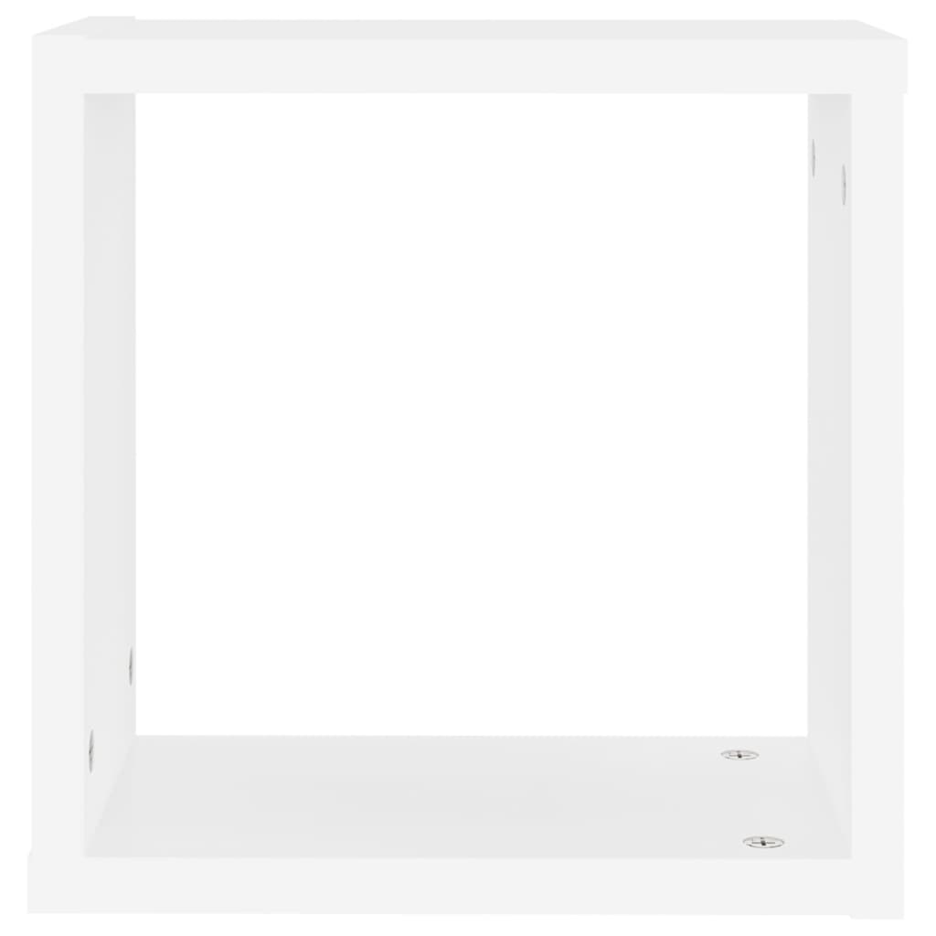 vidaXL kuubikukujulised seinariiulid 4 tk, valge, 30 x 15 x 30 cm