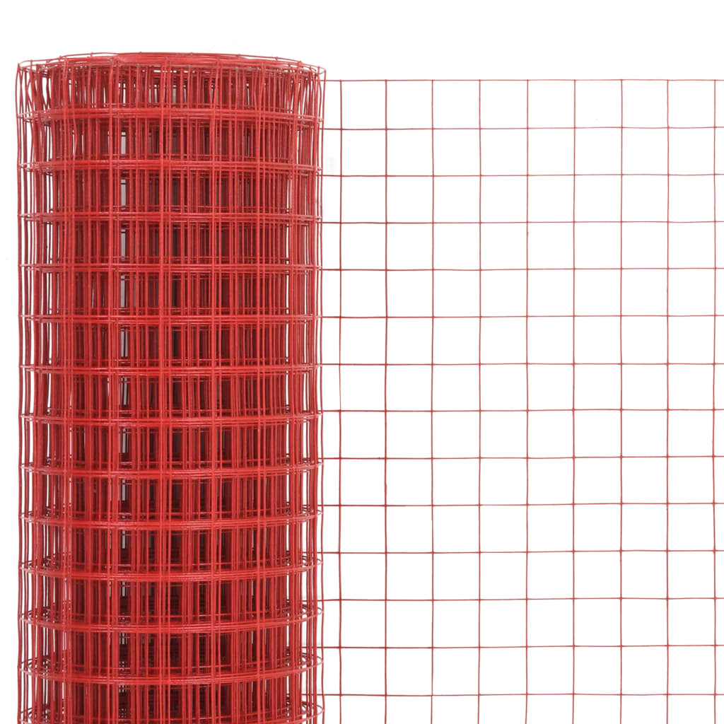 vidaXL kanade traataed, teras PVC kattega, 10 x 1,5 m, punane