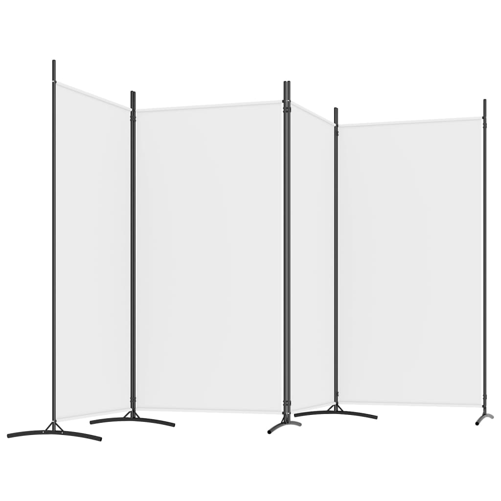 vidaXL 4 paneeliga ruumijagaja, valge, 346 x 180 cm, kangas