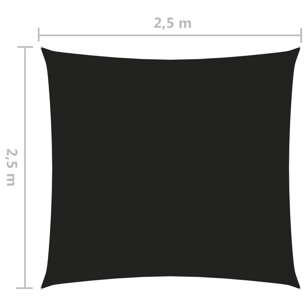 vidaXL oxford-kangast päikesepuri, kandiline, 2,5 x 2,5 m, must
