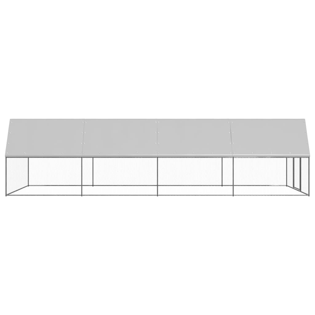 vidaXL õue kanapuur, 3 x 8 x 2 m, tsingitud teras