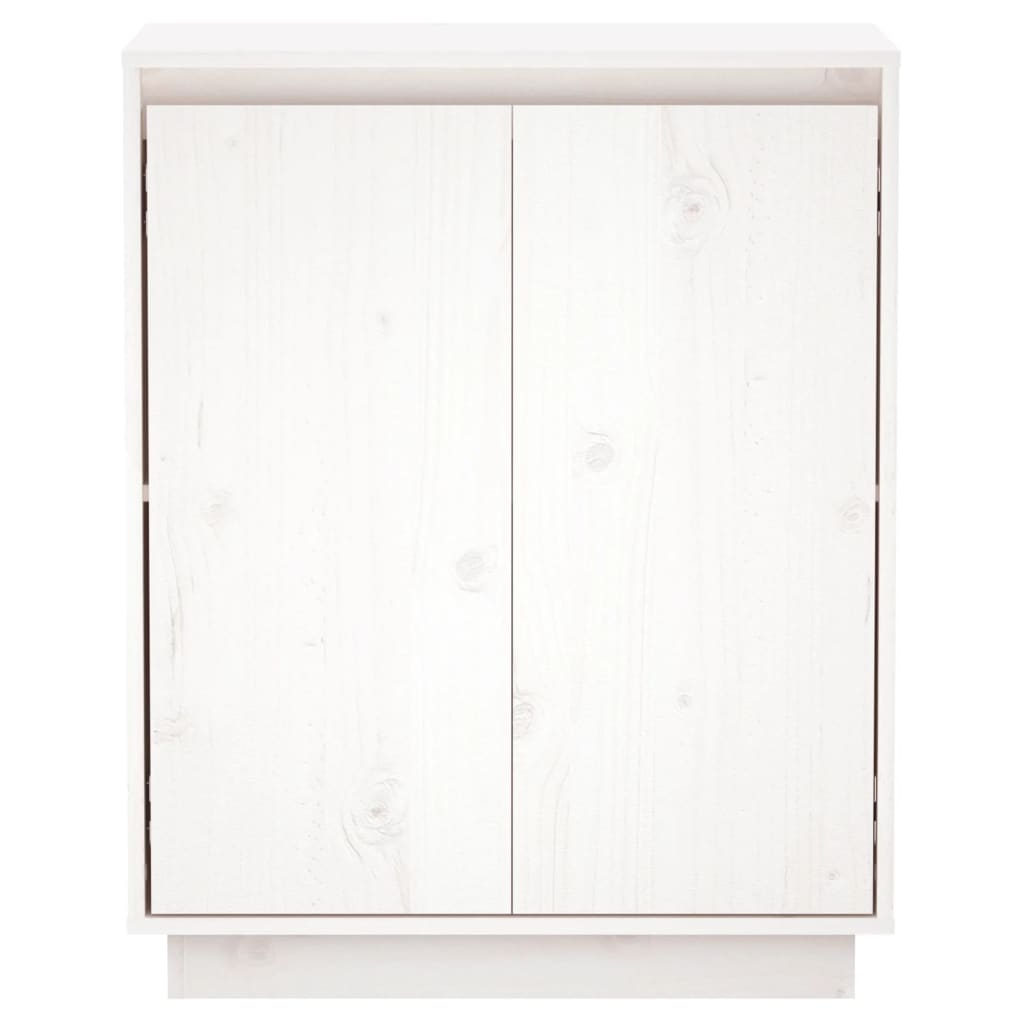 vidaXL puhvetkapp, valge, 60x34x75 cm, toekas männipuit