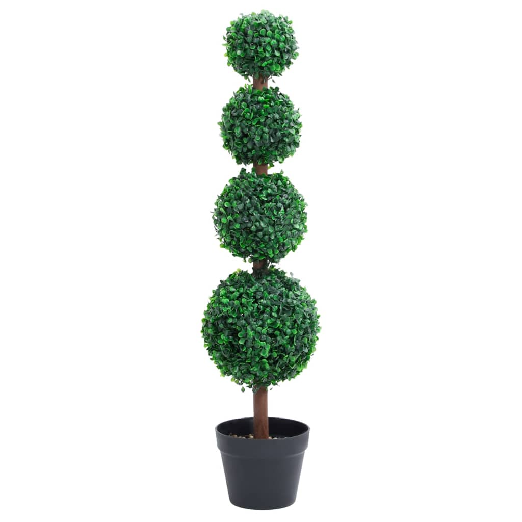 vidaXL kunsttaim pukspuu pallikujuline lillepotiga, roheline, 90 cm
