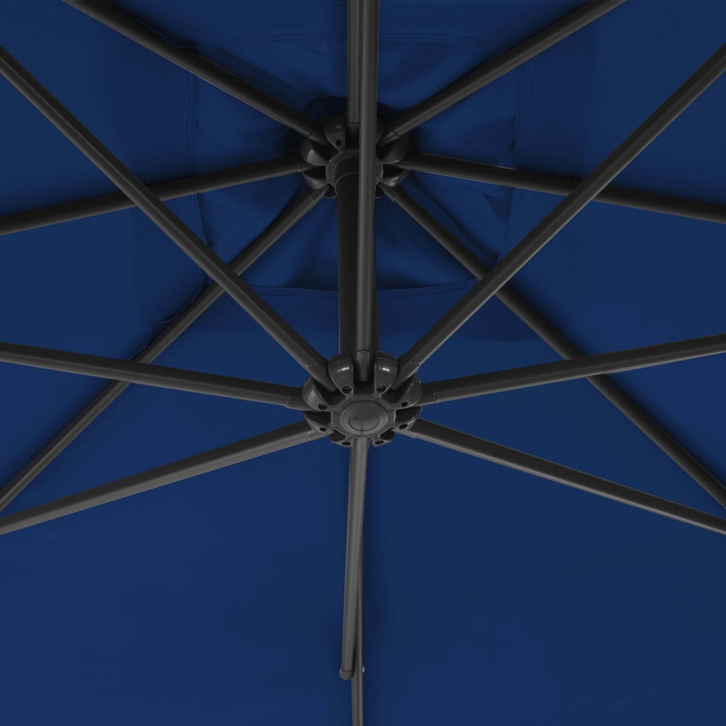 vidaXL konsooldisainiga päikesevari, teraspost, 300 cm, taevasinine