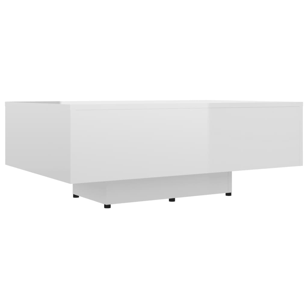 vidaXL kohvilaud, kõrgläikega valge, 85 x 55 x 31 cm, puitlaastplaat