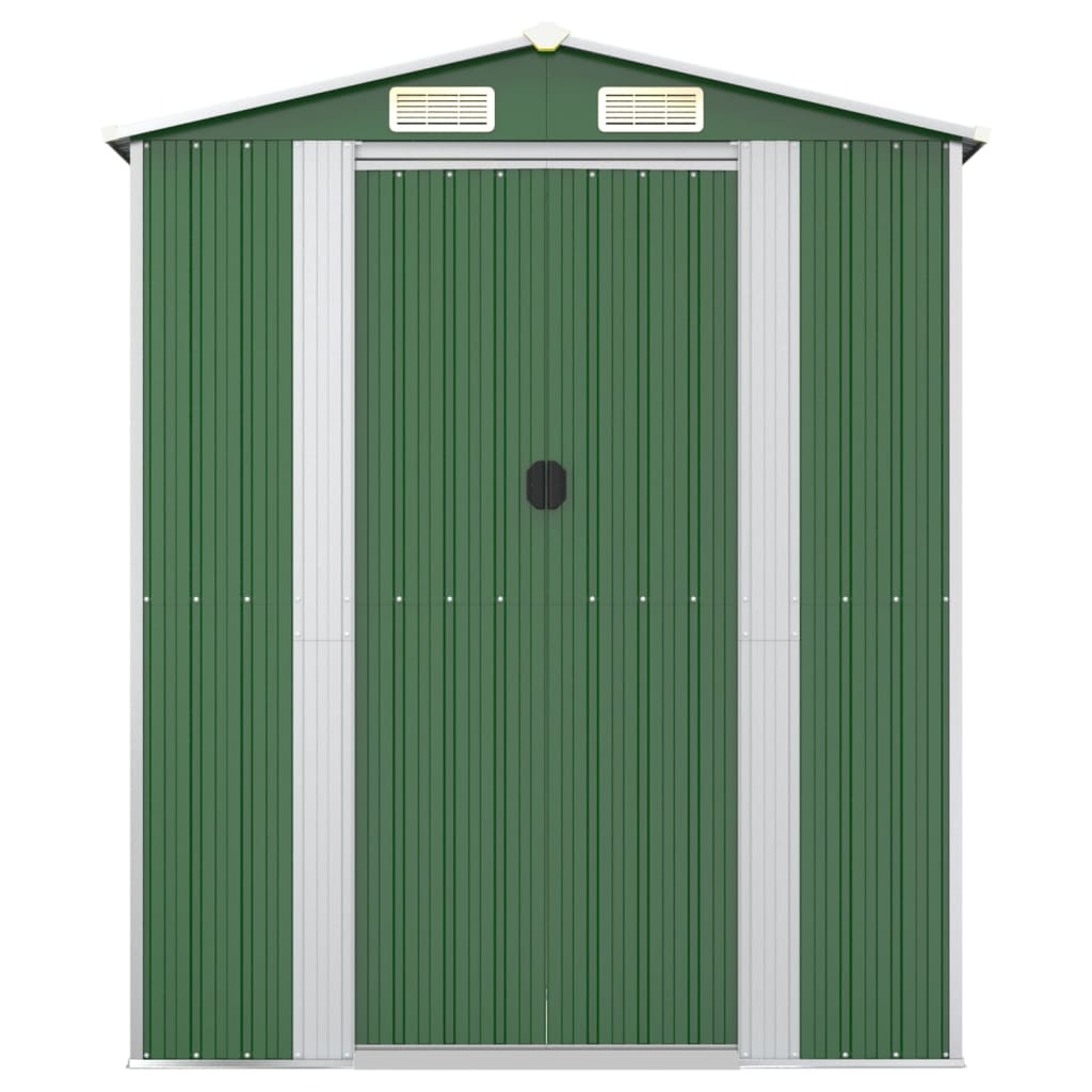 vidaXL aiakuur, roheline, 192 x 108 x 223 cm, tsingitud teras