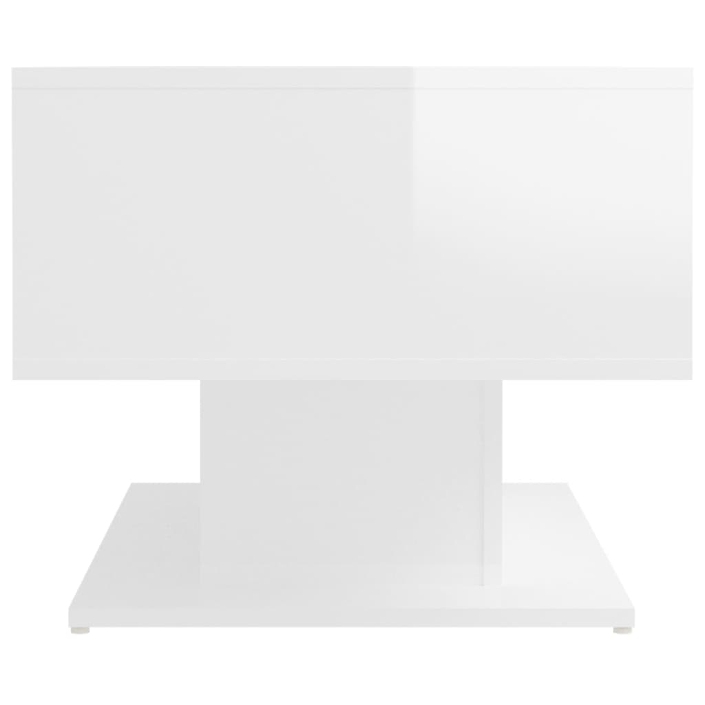 vidaXL kohvilaud, kõrgläikega valge, 103,5x50x44,5 cm puitlaastplaat