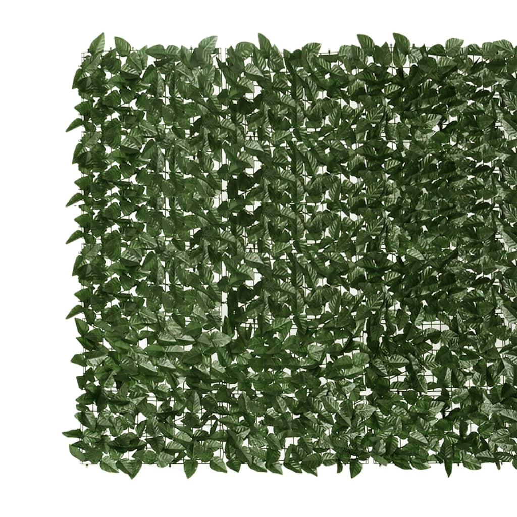 vidaXL rõdusirm, tumerohelised lehed, 600 x 150 cm